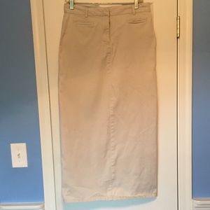 Long tan skirt